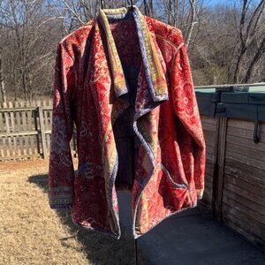 Biya Johnny Was SOFT reversible Bandana Jacket Coat Sz M LN